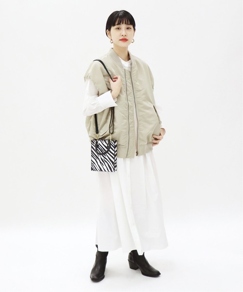 JOURNAL STANDARD（ジャーナルスタンダード）の「■■■ナイロンツイルミリタリーベスト◆（その他アウター・レディース・ベージュ/カーキ・FREE）」の6枚目の写真