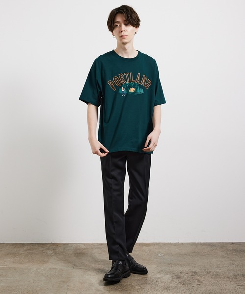 JUNRED（ジュンレッド）の「USAフロントカレッジTシャツ（Tシャツ/カットソー・メンズ・ワイン/グリーン/ホワイト・M/LL/L）」の12枚目の写真