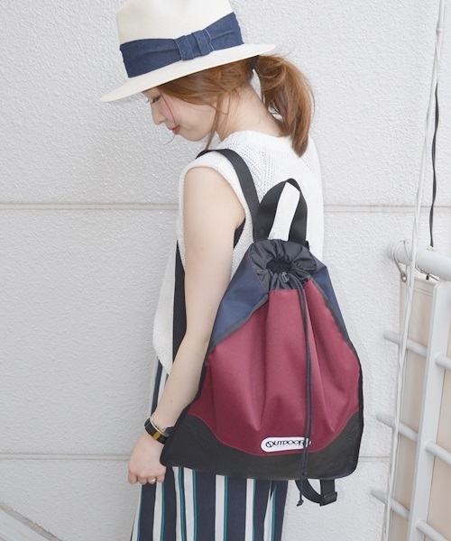 Khaju（カージュ）の「★★OUTDOOR×Khaju:バックパック□（バックパック/リュック・レディース・ネイビー/ワインレッド・ONE SIZE）」の2枚目の写真