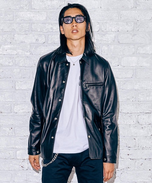 CRIMIE（クライミー）の「LAMB LEATHER COVERALL JACKET（ライダース