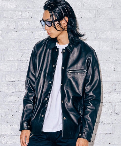 CRIMIE（クライミー）の「LAMB LEATHER COVERALL JACKET（ライダースジャケット・メンズ・ブラック・M/XXL/XL/L/S）」の15枚目の写真