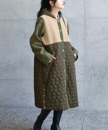 kOhAKU（コハク）の「『異素材切替フーディーコート』（ダウンジャケット/コート）」