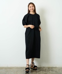 HERENCIA | 【WEB限定商品】異素材切替え バルーンスリーブ  ボリュームスリーブ ワンピース(ワンピース)