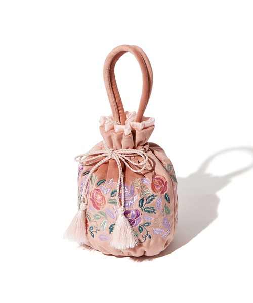 Francfranc（フランフラン）の「ANNA SUI 巾着バッグ ピンク（ハンドバッグ・レディース・ピンク・FREE）」の3枚目の写真