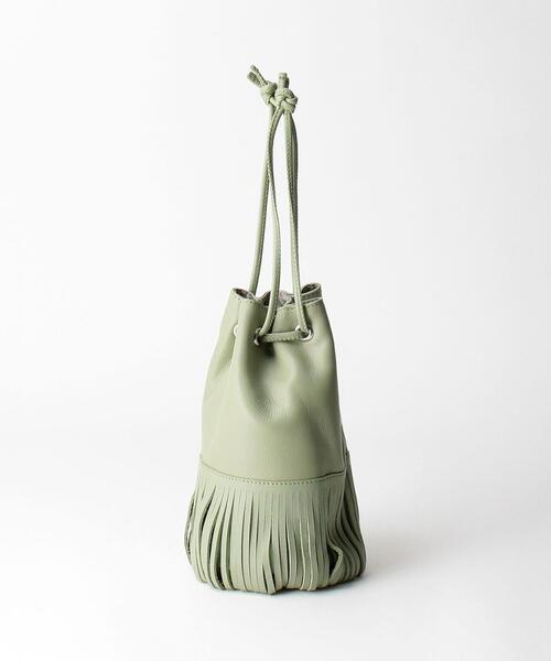 NOMADIS（ノマディス）の「＜NOMADIS＞レザーバルーン ドロスト バッグ（ショルダーバッグ・レディース・ブラック/ライム・FREE）」の4枚目の写真