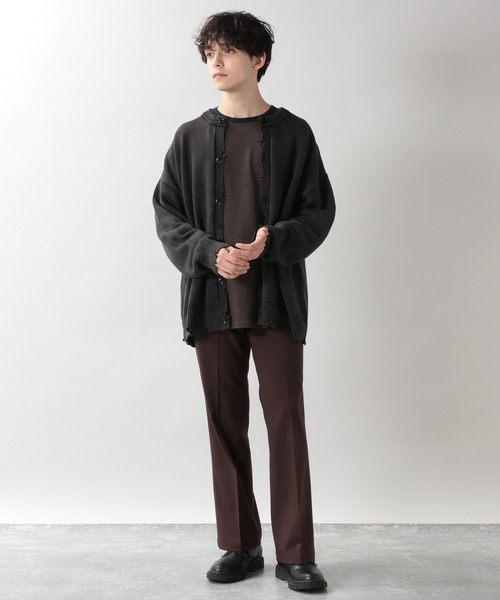 RAGEBLUE（レイジブルー）の「ベーシックボーダーロンT/217682（Tシャツ/カットソー・メンズ・ブラック/ダークブラウン・LARGE/MEDIUM）」の4枚目の写真