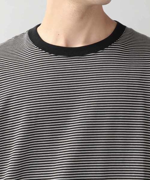 RAGEBLUE（レイジブルー）の「ベーシックボーダーロンT/217682（Tシャツ/カットソー・メンズ・ブラック/ダークブラウン・LARGE/MEDIUM）」の14枚目の写真