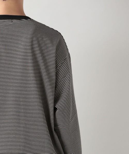 RAGEBLUE（レイジブルー）の「ベーシックボーダーロンT/217682（Tシャツ/カットソー・メンズ・ブラック/ダークブラウン・LARGE/MEDIUM）」の9枚目の写真