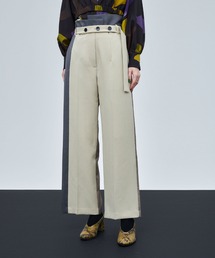 UNITED TOKYO | アシメベルテッドバイカラーセンタープレスパンツ(スラックス)