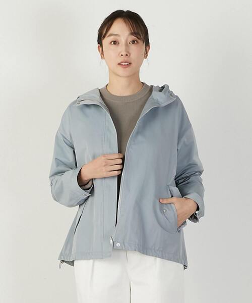 MELROSE claire（メルローズ クレール）の「【スタンドフードマウンテンパーカー】（ブルゾン・レディース・ベージュ/ブルー系その他/オフホワイト・FREE）」の8枚目の写真