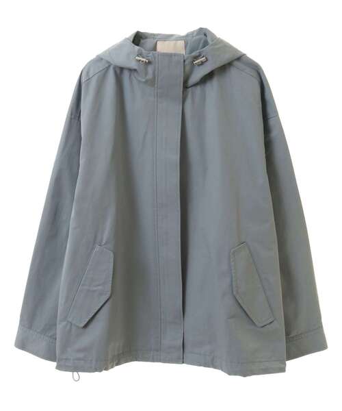 MELROSE claire（メルローズ クレール）の「【スタンドフードマウンテンパーカー】（ブルゾン・レディース・ベージュ/ブルー系その他/オフホワイト・FREE）」の4枚目の写真