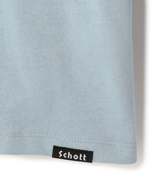 Schott（ショット）の「Schott/ショット/LONG SLEEVE T-SHIRT BASIC SCHOTT LOGO/ショット ロゴ 長袖Tシャツ（Tシャツ/カットソー・メンズ・ライトブルー/マスタード/ホワイト/ブラック・XX-LARGE/MEDIUM/LARGE/X-LARGE）」の10枚目の写真