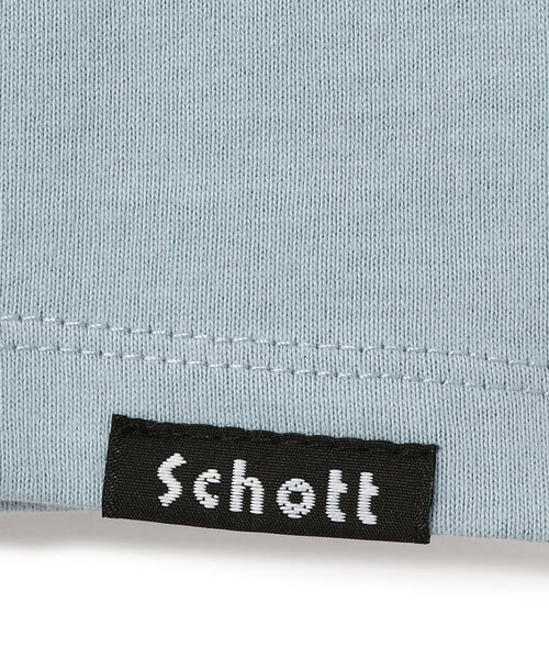Schott（ショット）の「Schott/ショット/LONG SLEEVE T-SHIRT BASIC SCHOTT LOGO/ショット ロゴ 長袖Tシャツ（Tシャツ/カットソー・メンズ・ライトブルー/マスタード/ホワイト/ブラック・XX-LARGE/MEDIUM/LARGE/X-LARGE）」の11枚目の写真
