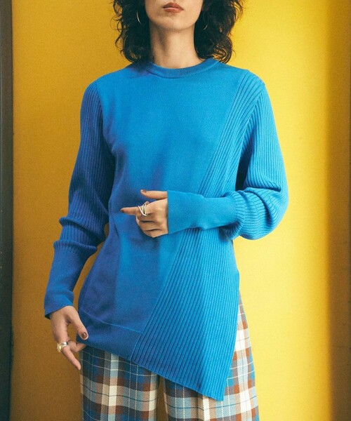 MATURED(マチュアード)の「【MATURED】アシンメトリーカラーニット(ニット/セーター・レディース・イエロー/ブルー・FREE)」の19枚目の写真