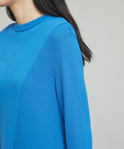 MATURED(マチュアード)の「【MATURED】アシンメトリーカラーニット(ニット/セーター・レディース・イエロー/ブルー・FREE)」の12枚目の写真