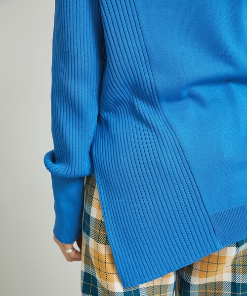 MATURED(マチュアード)の「【MATURED】アシンメトリーカラーニット(ニット/セーター・レディース・イエロー/ブルー・FREE)」の14枚目の写真