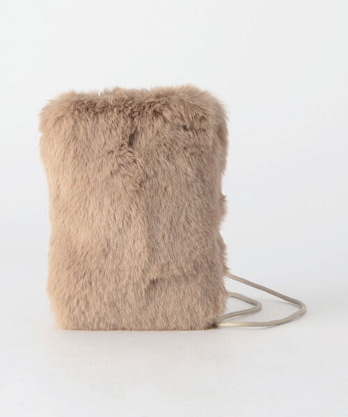 MOHI（モヒ）の「【WEB限定】【MOHI/モヒ】ファーモバイルポシェット（ショルダーバッグ・レディース・ベージュ/ブラック・FREE）」の3枚目の写真