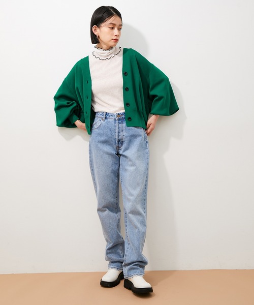 ADAM ET ROPE'（アダムエロペ）の「【アウトレット店舗・WEB限定】コクーンカーディガン（カーディガン/ボレロ・レディース・キナリ/グリーン/レッド・FREE）」の17枚目の写真