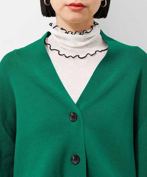 ADAM ET ROPE'（アダムエロペ）の「【アウトレット店舗・WEB限定】コクーンカーディガン（カーディガン/ボレロ・レディース・キナリ/グリーン/レッド・FREE）」の6枚目の写真