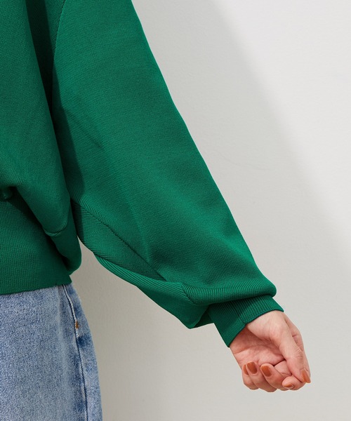 ADAM ET ROPE'（アダムエロペ）の「【アウトレット店舗・WEB限定】コクーンカーディガン（カーディガン/ボレロ・レディース・キナリ/グリーン/レッド・FREE）」の8枚目の写真