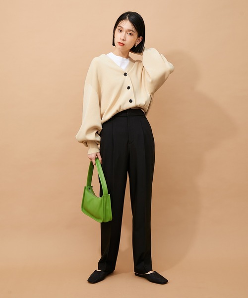 ADAM ET ROPE'（アダムエロペ）の「【アウトレット店舗・WEB限定】コクーンカーディガン（カーディガン/ボレロ・レディース・キナリ/グリーン/レッド・FREE）」の13枚目の写真