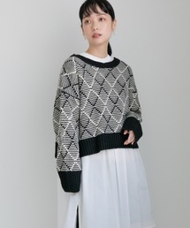 LOWRYS FARM | ２ＷＡＹ柄ショートニットプルオーバーカーディガン　236943(ニット/セーター)