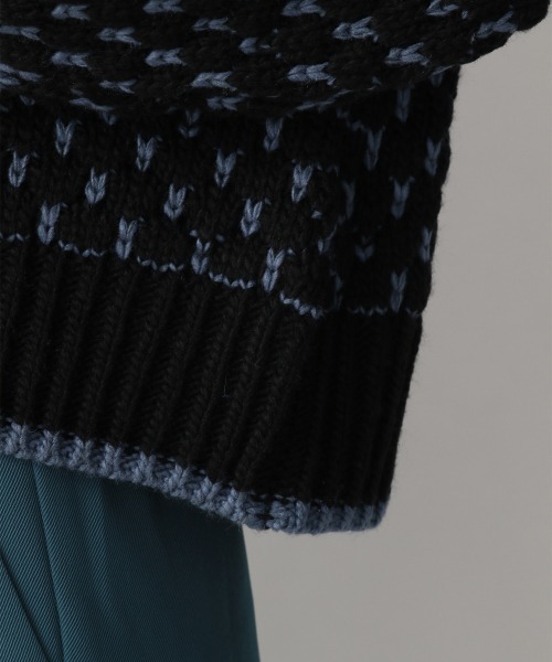 LOWRYS FARM（ローリーズファーム）の「２ＷＡＹ柄ショートニットプルオーバーカーディガン　236943（ニット/セーター・レディース・ブルー/グリーン/アイボリー/ブラック/ブラウン・FREE）」の18枚目の写真