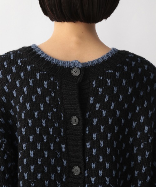 LOWRYS FARM（ローリーズファーム）の「２ＷＡＹ柄ショートニットプルオーバーカーディガン　236943（ニット/セーター・レディース・ブルー/グリーン/アイボリー/ブラック/ブラウン・FREE）」の14枚目の写真