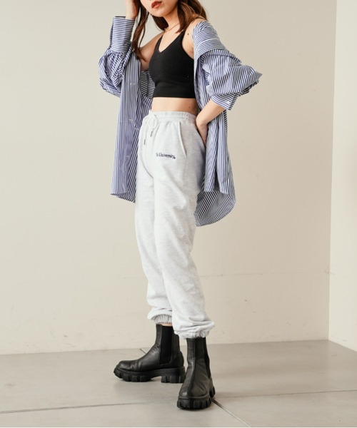 Chico（チコ）の「YALE ロゴスウェット裾絞りパンツ（スウェットパンツ・レディース・チャコールグレー/グレー/アイボリー・FREE）」の13枚目の写真