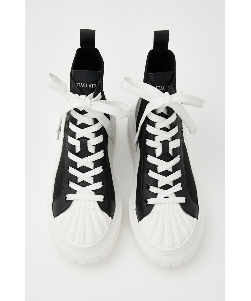 スタッカート　STACCATOスニーカー 23.5センチ STACCATO | パールミックスハイヒールスニーカー (スニーカー