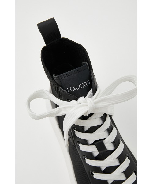 スタッカート　STACCATOスニーカー 23.5センチ STACCATO | パールミックスハイヒールスニーカー (スニーカー