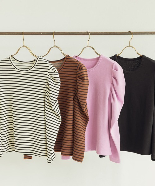 &. NOSTALGIA（アンドドットノスタルジア）の「【美香さんコラボ】肩タックニットソープルオーバー（ニット/セーター・レディース・ブラック×ホワイト/ブラック/ラベンダー/ブラウン系その他・FREE）」の13枚目の写真