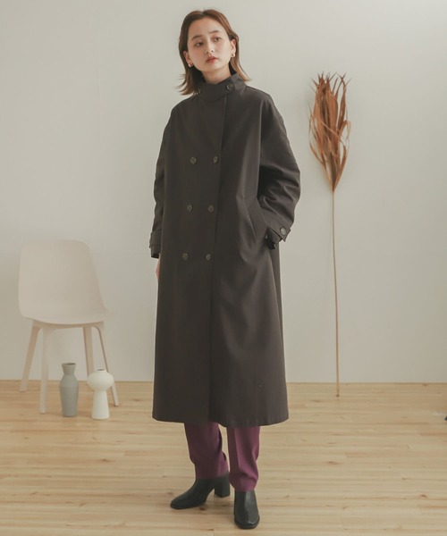 SENSE OF PLACE by URBAN RESEARCH（センスオブプレイスバイアーバンリサーチ）の「スタンドカラーコート（その他アウター・レディース・チャコールグレー/ベージュ/カーキ・ONE）」の17枚目の写真