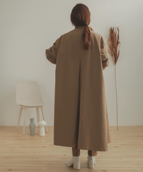 SENSE OF PLACE by URBAN RESEARCH（センスオブプレイスバイアーバンリサーチ）の「スタンドカラーコート（その他アウター・レディース・チャコールグレー/ベージュ/カーキ・ONE）」の5枚目の写真