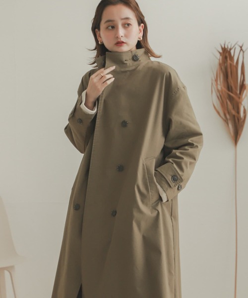 SENSE OF PLACE by URBAN RESEARCH（センスオブプレイスバイアーバンリサーチ）の「スタンドカラーコート（その他アウター・レディース・チャコールグレー/ベージュ/カーキ・ONE）」の10枚目の写真