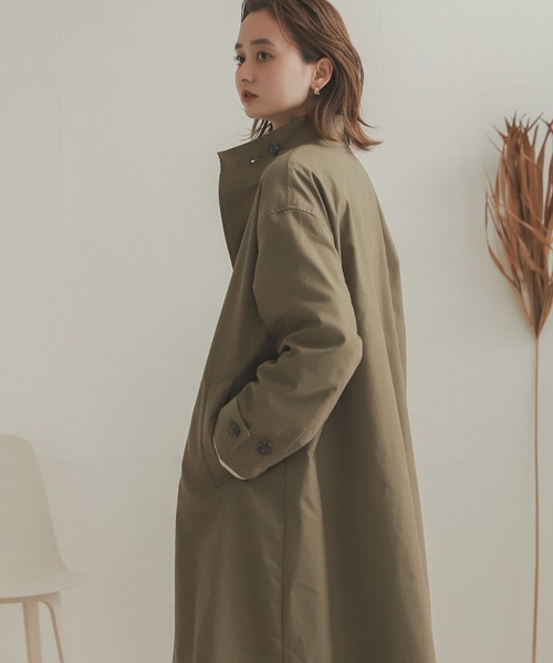 SENSE OF PLACE by URBAN RESEARCH（センスオブプレイスバイアーバンリサーチ）の「スタンドカラーコート（その他アウター・レディース・チャコールグレー/ベージュ/カーキ・ONE）」の19枚目の写真
