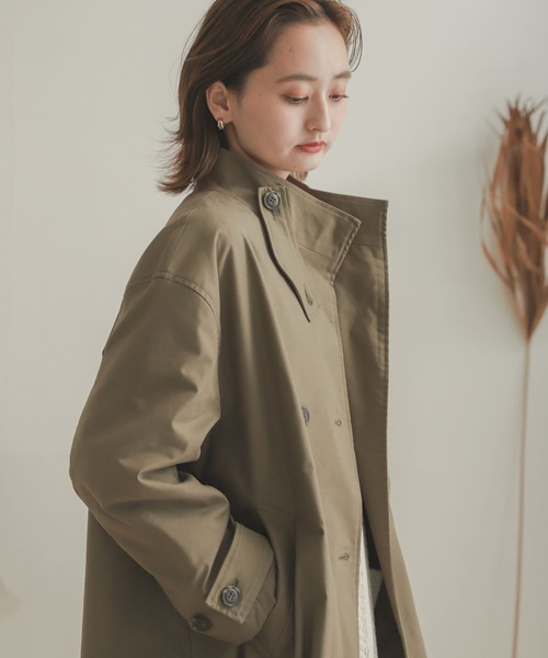 SENSE OF PLACE by URBAN RESEARCH（センスオブプレイスバイアーバンリサーチ）の「スタンドカラーコート（その他アウター・レディース・チャコールグレー/ベージュ/カーキ・ONE）」の6枚目の写真