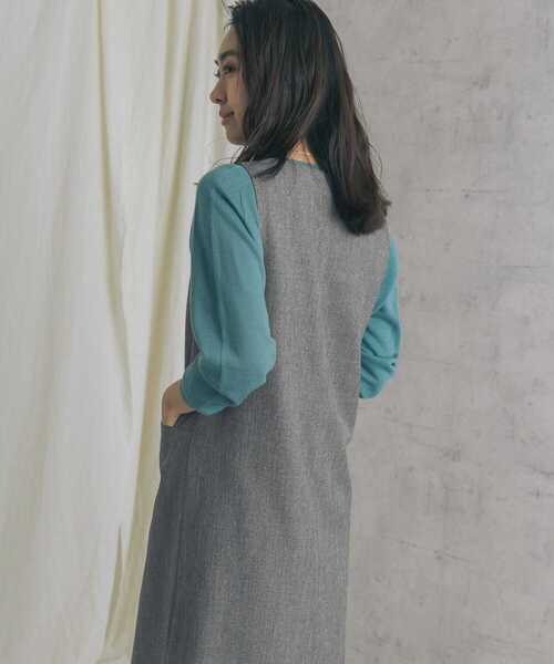 URBAN RESEARCH ROSSO WOMEN（アーバンリサーチ　ロッソ）の「『WEB/一部店舗限定』ツイードジャンパーワンピース（ワンピース・レディース・ブラウン/グレー・38/36）」の20枚目の写真