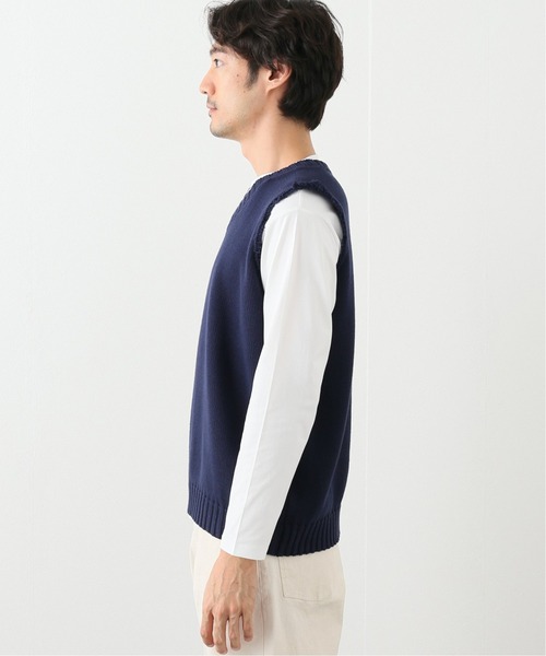 417 EDIFICE（フォーワンセブンエディフィス）の「【FDS / フェイマス デパートメント ストア】 Vネックニットベスト（ベスト・メンズ・グレー/ネイビー・LARGE/MEDIUM）」の11枚目の写真