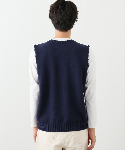 417 EDIFICE（フォーワンセブンエディフィス）の「【FDS / フェイマス デパートメント ストア】 Vネックニットベスト（ベスト・メンズ・グレー/ネイビー・LARGE/MEDIUM）」の5枚目の写真