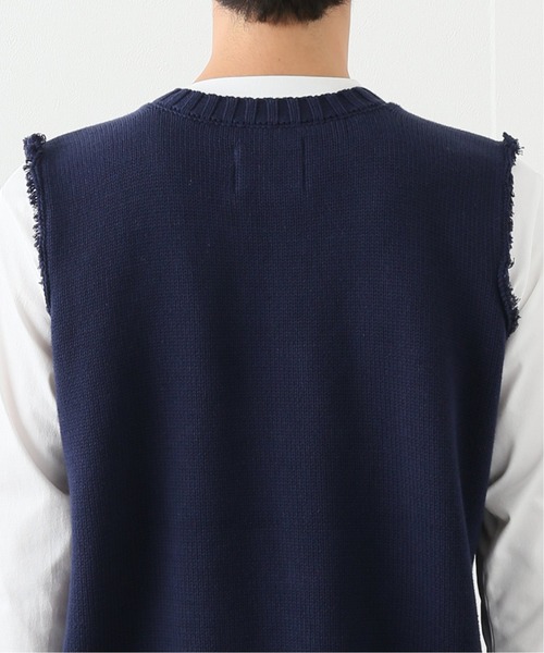 417 EDIFICE（フォーワンセブンエディフィス）の「【FDS / フェイマス デパートメント ストア】 Vネックニットベスト（ベスト・メンズ・グレー/ネイビー・LARGE/MEDIUM）」の14枚目の写真