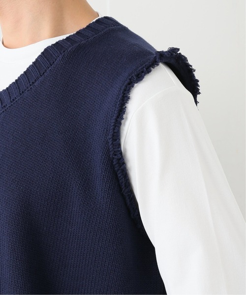 417 EDIFICE（フォーワンセブンエディフィス）の「【FDS / フェイマス デパートメント ストア】 Vネックニットベスト（ベスト・メンズ・グレー/ネイビー・LARGE/MEDIUM）」の15枚目の写真