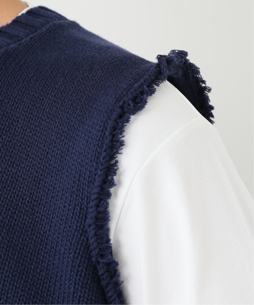 417 EDIFICE（フォーワンセブンエディフィス）の「【FDS / フェイマス デパートメント ストア】 Vネックニットベスト（ベスト・メンズ・グレー/ネイビー・LARGE/MEDIUM）」の13枚目の写真