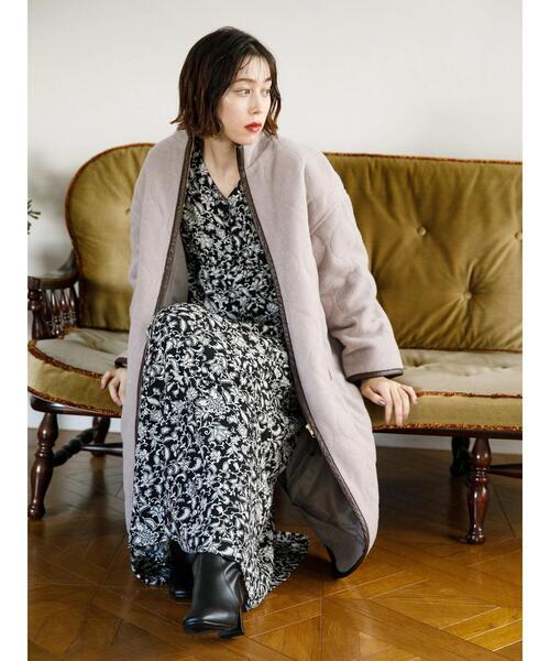 koe（コエ）の「【回収商品】袖ドロスト花柄プリントマキシワンピース*（ワンピース・レディース・ブラック/ネイビー・FREE）」の17枚目の写真