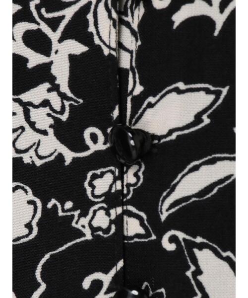 koe（コエ）の「【回収商品】袖ドロスト花柄プリントマキシワンピース*（ワンピース・レディース・ブラック/ネイビー・FREE）」の8枚目の写真