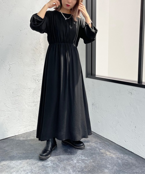 apres jour mignon（アプレジュールミニョン）の「袖ボリュームロングワンピース【ZOZOTOWN限定アイテム】（ワンピース・レディース・アイボリー/ブラック・フリー/X-LARGE）」の14枚目の写真