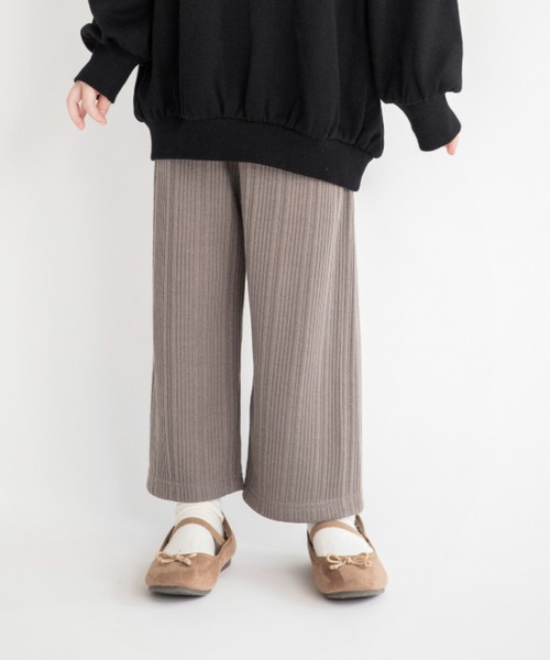 BRANSHES（ブランシェス）の「ランダムテレコロングパンツ（その他パンツ・キッズ・ブラウン/グレー・130/150/100/120/90/110/140）」の2枚目の写真