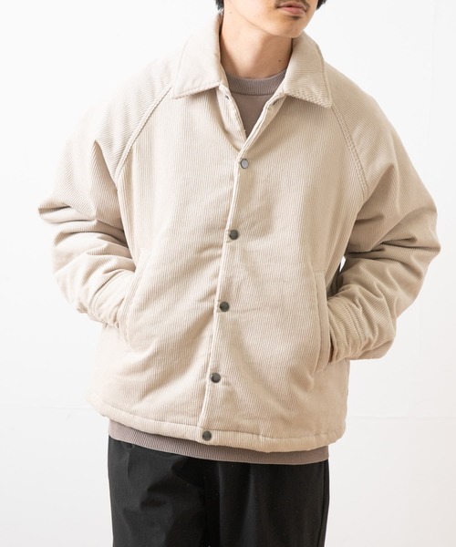 ITEMS URBANRESEARCH（アイテムズ アーバンリサーチ）の「コーデュロイ 中綿コーチジャケット（ダウンジャケット/コート・メンズ・オフホワイト/ブラック/グレー/キャメル・MEDIUM/LARGE）」の14枚目の写真