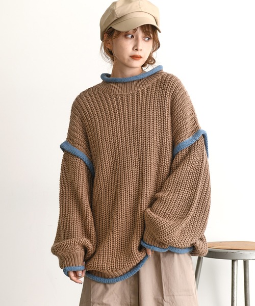 Dita(ディータ)の「21AW ウォッシャブルロビングヤーンボリュームニット(ニット/セーター・レディース・ベージュ/グレー/ブルー・M/L)」の3枚目の写真