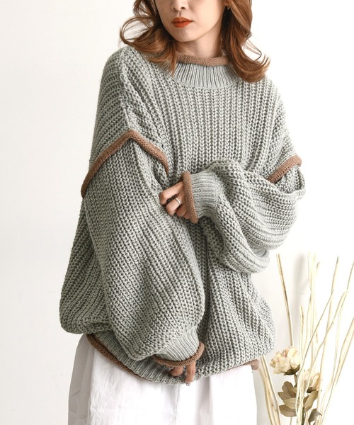 Dita(ディータ)の「21AW ウォッシャブルロビングヤーンボリュームニット(ニット/セーター・レディース・ベージュ/グレー/ブルー・M/L)」の2枚目の写真